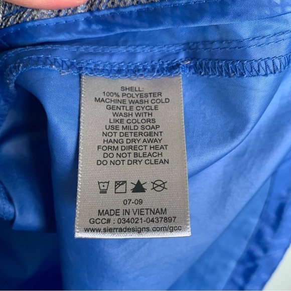 Sierra Designs Blue Packable Rain Jacket Small S - Picture 5 of 8